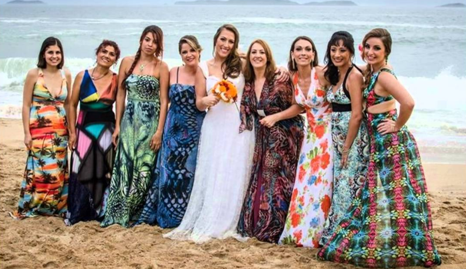 vestido para casamento praia convidados